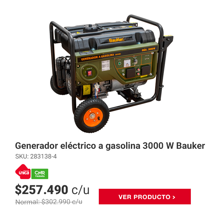 generador bauker 3000 watts