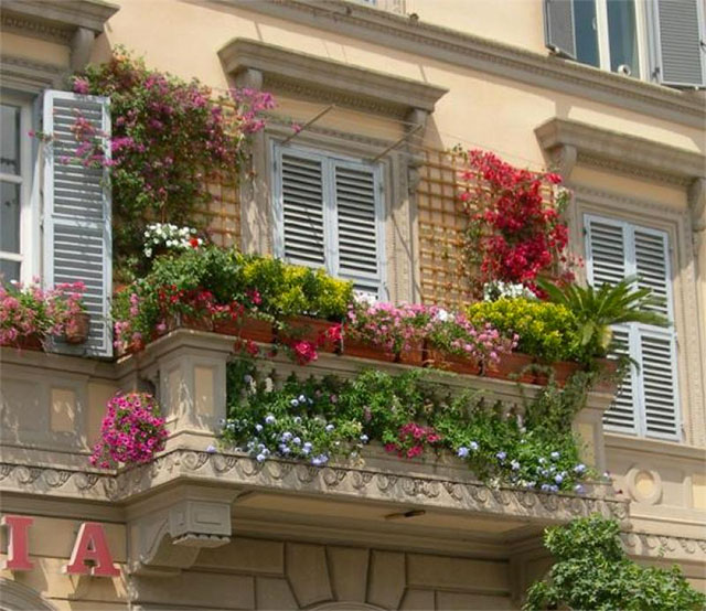 Balcones pequeños Madera decoración Balcón