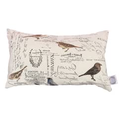 ELIZABETH PEPER - COJIN DECORATIVO DISEÑO AVES CREMA 50X30 RELLENO