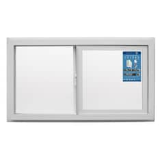 DVP - Ventana PVC Vidrio Simple 121x100cm Corredera Blanca