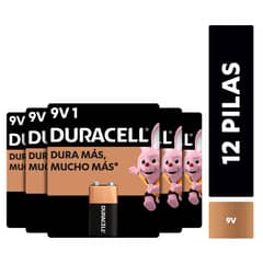 DURACELL - Pack 12 Baterías Alcalina Blíster 9v/Superstore