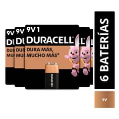 DURACELL - Pack 6 Baterías Alcalinas Blíster 9v / Superstore