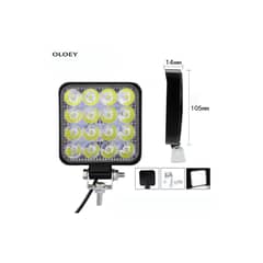DETODOYMAS - Foco Neblinero Led 48w 4x4 Auto Camioneta Cuadrado - Negro