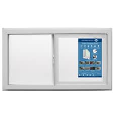 DVP - Ventana PVC Vidrio Simple 91x50cm Corredera Blanca