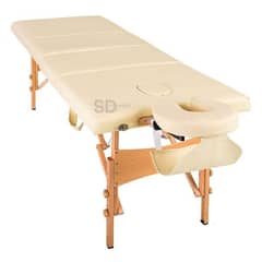 SDFIT - Camilla Madera 4 Secciones – Masajes Sd-fd095b Crema
