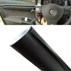 GENERICO - Papel Vinilo Fibra De Carbono 3d NEGRO Universal Auto Karvas