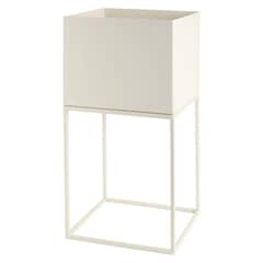 URBAN PRODUCTS - MACETERO METAL BLANCO 28X28X55