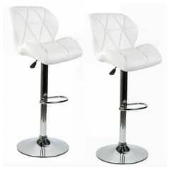 NOVAHUS - PACK 2 SILLA ALTA BAR ACOLCHADA - BLANCO