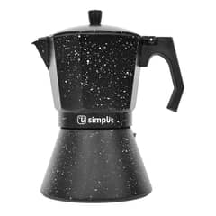 SIMPLIT - Cafetera Italiana Negra Granito 12 Tazas
