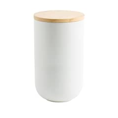 SIMPLIT - Contenedor de Cerámica Hermético Tapa Madera L Negro - Blanco