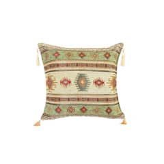 TURKUAZ - Cojín turco 44x44 Kilim Beige y Verde