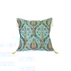 TURKUAZ - Cojín turco 44x44 Tulipanes Turquesa