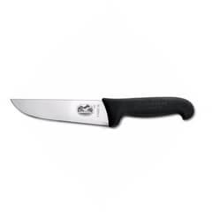 VICTORINOX - Cuchillo Carnicero Fibrox color Negro. Hoja 16 cm.