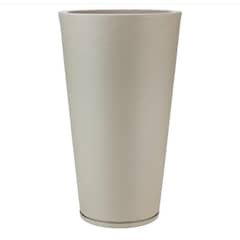 FLORIDIS - MACETERO BEIGE GENEBRA 80CM ALTO CON PLATO