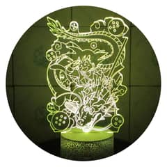3DILUTION - Lámpara 3d Escritorio Goku Niño Shenlong Base Agrietada