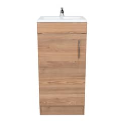 FMFURNITURE - Mueble Vanitorio 1 Puerta Fm-005C Café Claro