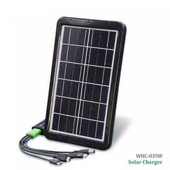 GENERICO - Panel solar portátil cargador múltiples dispositivos 8W Silicio