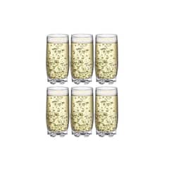 ALLEGRA - Set 6 Vasos Altos de Vidrio Napoles 410Cc