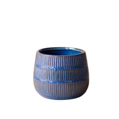 ARTE CULTIVOS - Macetero de Cerámica María Clara Dark Blue.