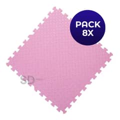 SDFIT - Tatami 1.2 cm grosor x 62 x 62 cm Rosado Pack 8x