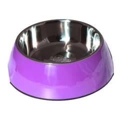 MASCAN - Plato Melamina Sólido Redondo Morado Talla S Perro
