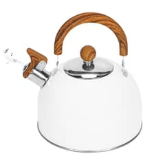 CHEFCHOICE - Tetera Silbante Pava 25Lt Acero Inoxidable Blanco