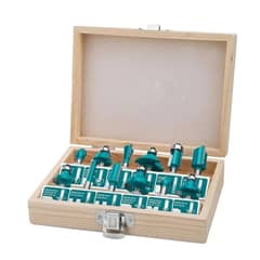 TOTAL TOOLS - Kit Set Juego De Fresas 12 Piezas 6mm Tupi Router