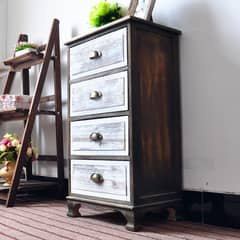 GENERICO - Velador Vintage Alto Madera Holanda 4 cajones…