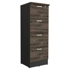 FMFURNITURE - Archivador Home Office 4C Alto - Coñac