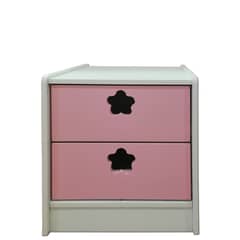 MUEBLES KIDS - Velador 2 cajones rosado flor