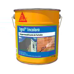 SIKA - IGOL INCOLORO - Hidrorrepelente para Fachadas, Permeable al Vapor, Tineta 16lts