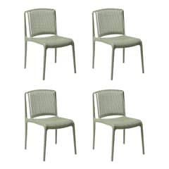 BOKAN - Pack 4 Sillas de Terraza Padova Verde