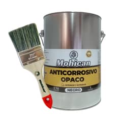 MOHICAN - Promo Anticorrosivo Negro Galón + Brocha 2 1/2 Pulgada