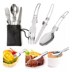 AIZO - 13pcs Set Ollas Camping 13 Piezas Y Cubiertos