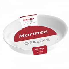 MARINEX - Fuente Redonda Vidrio Templado Opaline 28 cm.