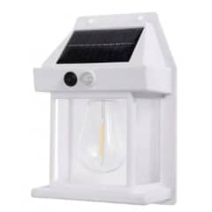 GENERICO - Lampara Solar Retro Estilo Farol Blanco para Pared