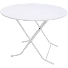 AGM - Mesa Plegable Redonda 1 Mts Blanco