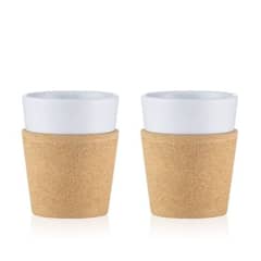 BODUM - Set 2 vasos porcelana para café 300 ml