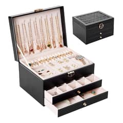 EVERSO - Organizador Joyas Estuche Joyero Portátil Viajero Exhibidor 2Niveles