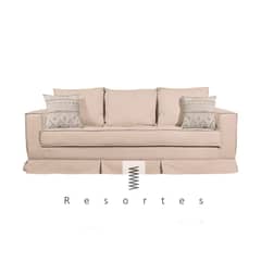 MUNDO LIVING - SOFA 3 CUERPOS SIENA BEIGE CON RESORTES