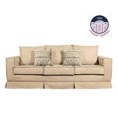 MUNDO LIVING - SOFA 3 CUERPOS RESORTES POCKET POMPEYA BEIGE BY