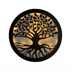 GENERICO - CUADRO DECORATIVO ARBOL DE LA VIDA ARTESANAL LUMINOSO