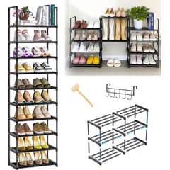 BLUEDREAMER - Zapatero de 10 capas combinación libre de zapatero apilable