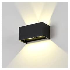 HB LEDS - Pack 5 Apliqué LED Exterior Minimalista 2*6W Luz Cálida Negro