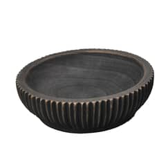 ANTICO HOME - Cuenco En Madera De Paulownia Tallada A Mano Santa Rita M