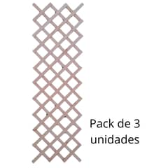 GENERICO - PACK 3 UN: Enrejado Madera 60x190 cm