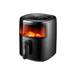 NAPPO - Freidora de Aire 1500W 5,7L Con Luz y Visor Negra
