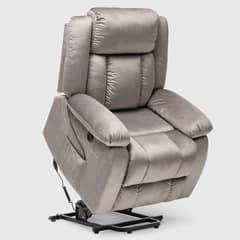 DANIELS - Berger Reclinable Eléctrico Lift Masaje Calentador Livorno Gris Claro