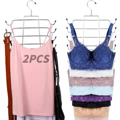 YOMYM - 2 Pcs Set Colgadores Pantalones Ropa Ganchos Plegable 8 Antideslizante