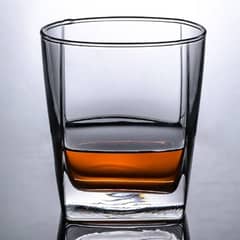 BAZUCA - Set 6 Vasos Bajos de Vidrio 255ml Base Cuadrada